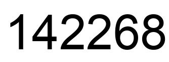Number 142268 black image