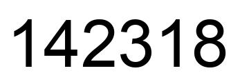 Number 142318 black image