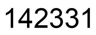 Number 142331 black image