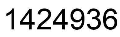 Number 1424936 black image