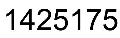 Número 1425175 imagen negro