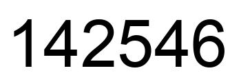 Number 142546 black image
