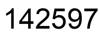 Number 142597 black image