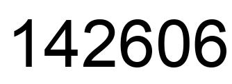 Number 142606 black image