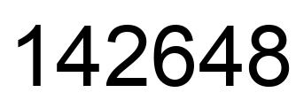 Number 142648 black image