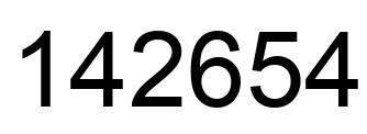 Número 142654 imagen negro