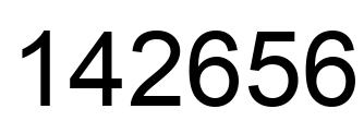 Number 142656 black image