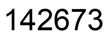 Number 142673 black image