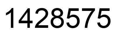 Number 1428575 black image