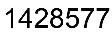 Número 1428577 imagen negro