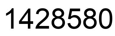 Número 1428580 imagen negro
