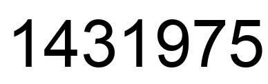 Number 1431975 black image