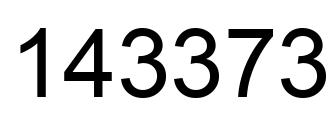 Number 143373 black image