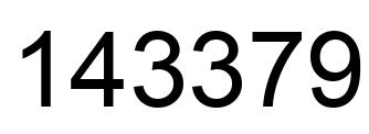 Number 143379 black image