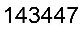 Number 143447 black image
