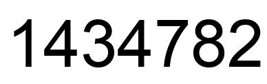 Number 1434782 black image