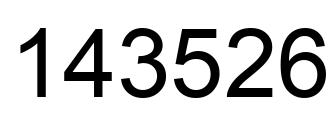 Number 143526 black image