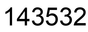 Number 143532 black image