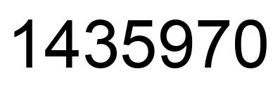 Number 1435970 black image