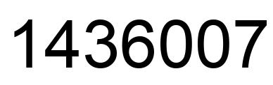 Number 1436007 black image