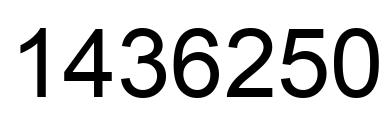 Número 1436250 imagen negro
