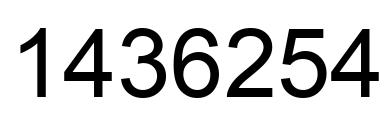 Número 1436254 imagen negro