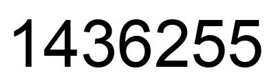 Número 1436255 imagen negro