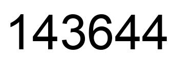 Número 143644 imagen negro