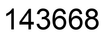 Número 143668 imagen negro