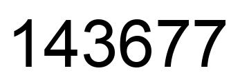 Número 143677 imagen negro