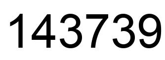 Number 143739 black image