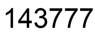 Number 143777 black image