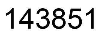 Number 143851 black image