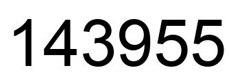 Número 143955 imagen negro