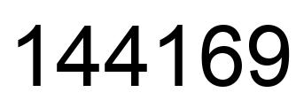 Number 144169 black image