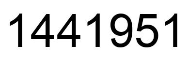 Number 1441951 black image