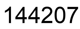 Number 144207 black image