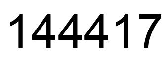 Number 144417 black image