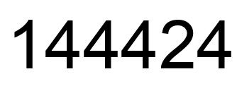 Number 144424 black image