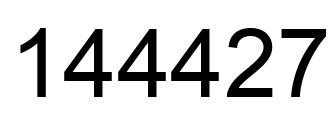 Number 144427 black image