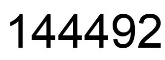 Number 144492 black image