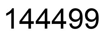 Number 144499 black image