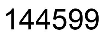 Number 144599 black image