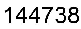 Number 144738 black image
