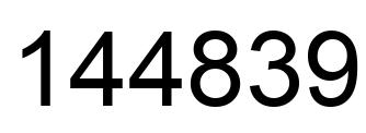 Número 144839 imagen negro