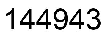 Número 144943 imagen negro