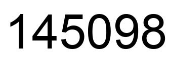 Number 145098 black image