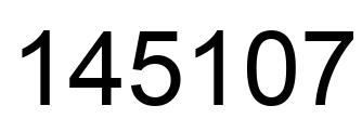 Número 145107 imagen negro