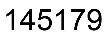 Number 145179 black image