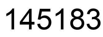 Número 145183 imagen negro
